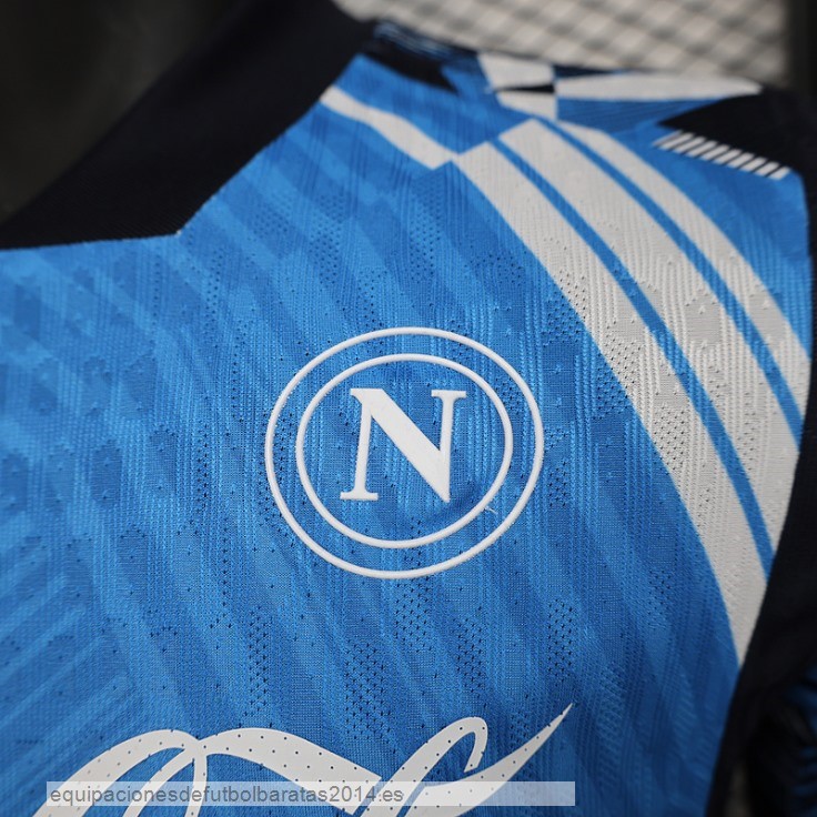 Nuevo Especial Jugadores Camiseta Napoli 24/25 Azul Blanco Baratas